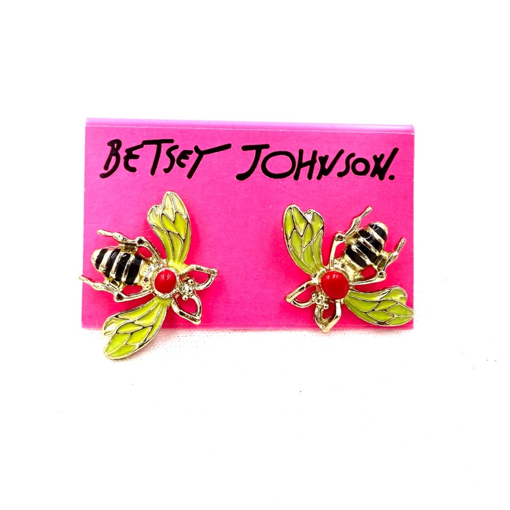 BETSEY JOHNSON EARRINGS FLY BEE BUG
